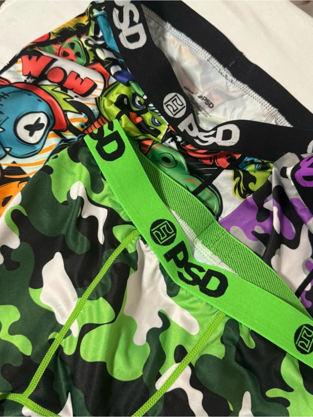 PSD Kids Boxer Medium Bundle of (4) Camo Colorful EUC Everyday Casual